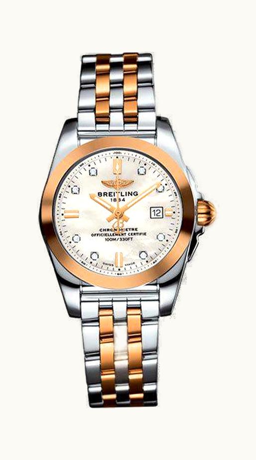 Breitling Galactic 29 Stainless Steel / Rose Gold / Pearl / Sahara