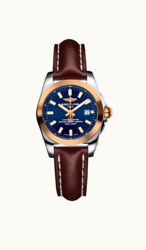 Breitling Galactic 29 Stainless Steel / Rose Gold / Horizon Blue / Calf