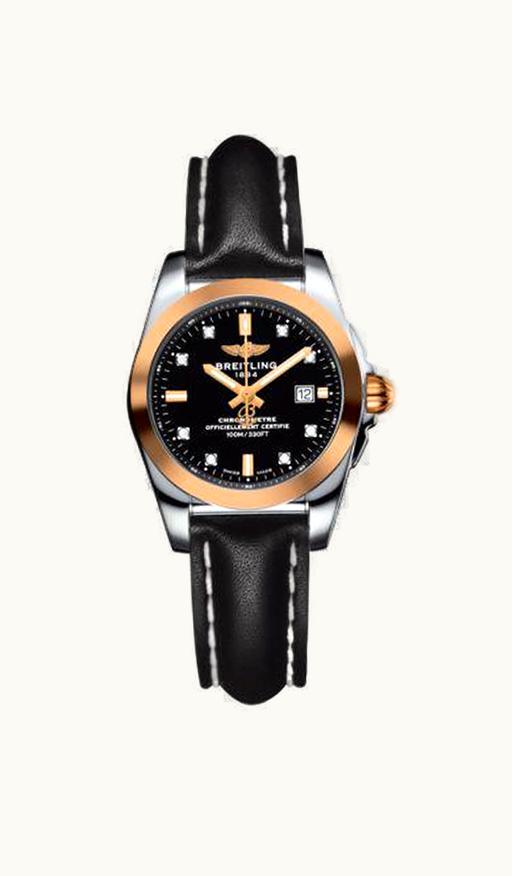 Breitling Galactic 29 Stainless Steel / Rose Gold / Trophy Black Diamond / Calf