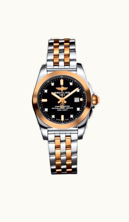 Breitling Galactic 29 Stainless Steel / Rose Gold / Trophy Black Diamond / Rubber