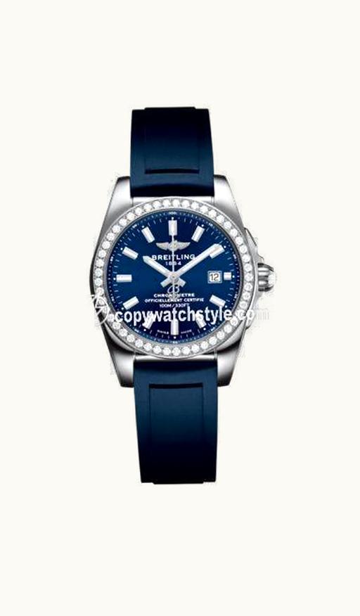 Breitling Galactic 29 Stainless Steel / Diamond / Horizon Blue / Rubber