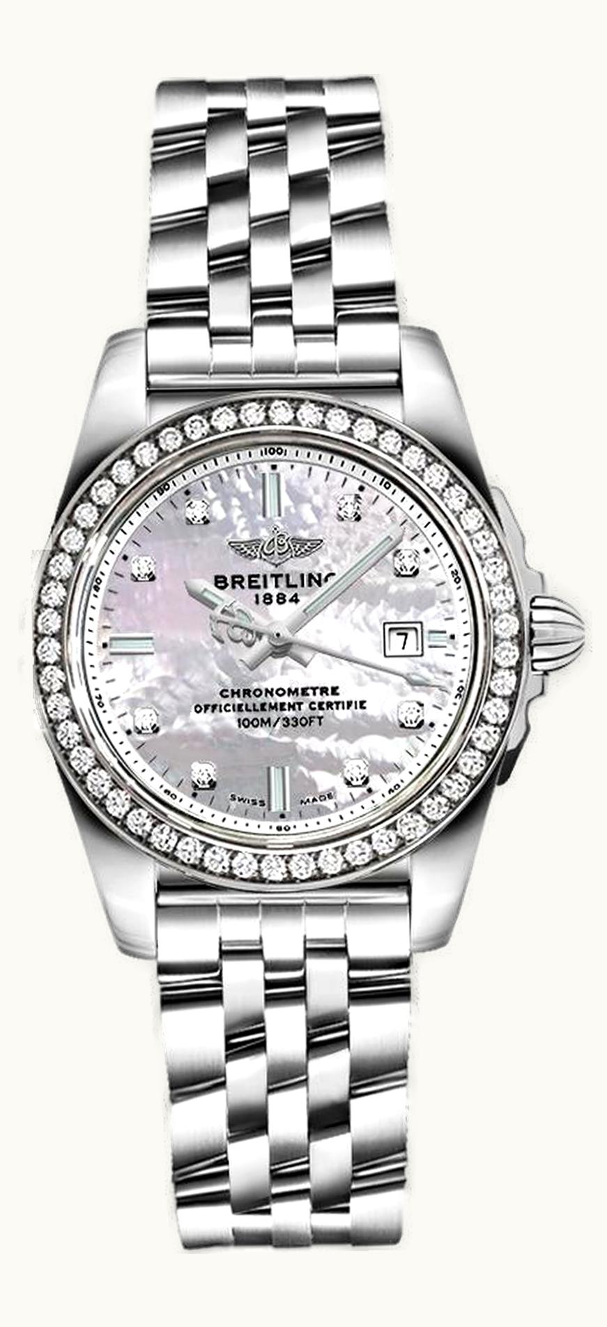Breitling Galactic 29 Stainless Steel / Diamond / Pearl Diamond / Sahara