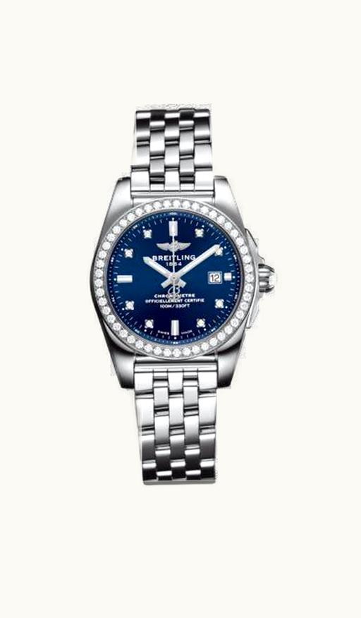 Breitling Galactic 29 Stainless Steel / Diamond / Horizon Blue Diamond / Sahara