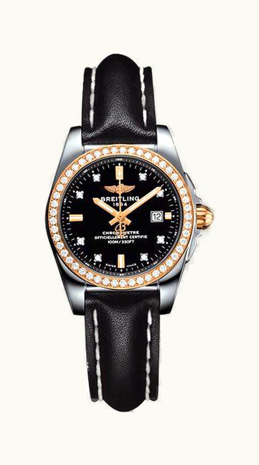 Breitling Galactic 29 Stainless Steel / Rose Gold / Diamond / Trophy Black / Rubber