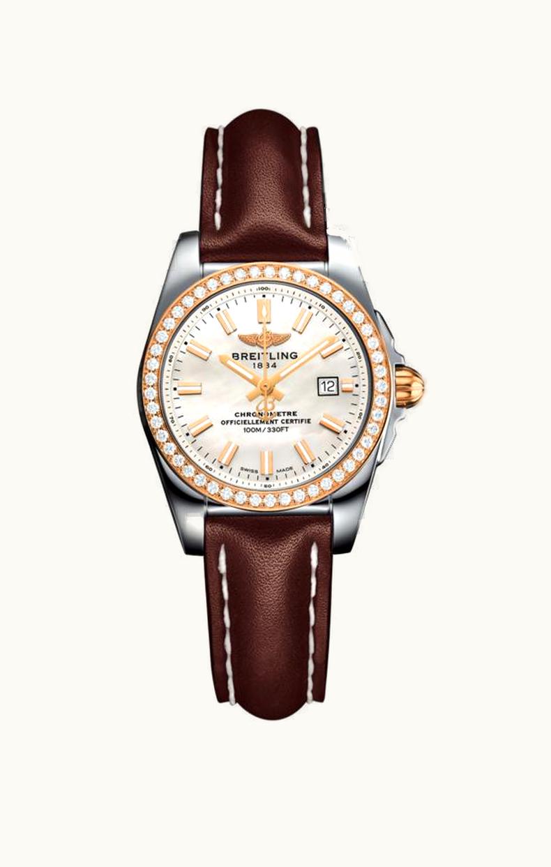 Breitling Galactic 29 Stainless Steel / Rose Gold / Diamond / Pearl / Calf