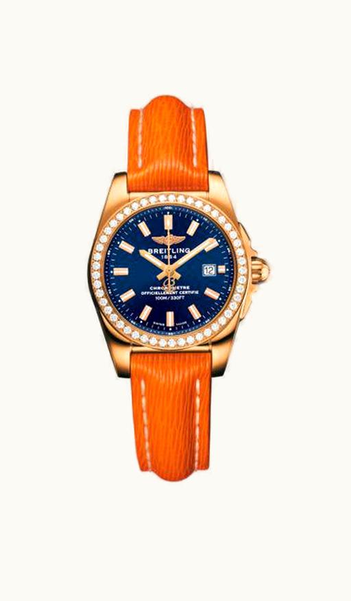 Breitling Galactic 29 Rose Gold / Diamond / Horizon Blue / Sahara