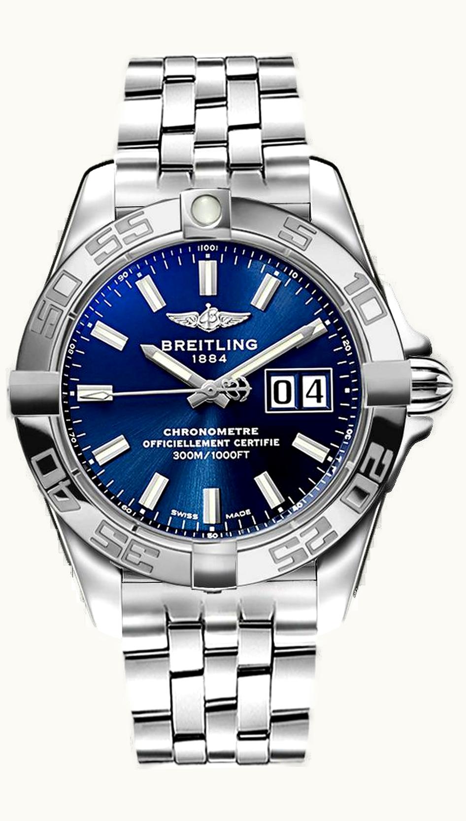 Breitling Galactic 41 Stainless Steel / Horizon Blue / Calf