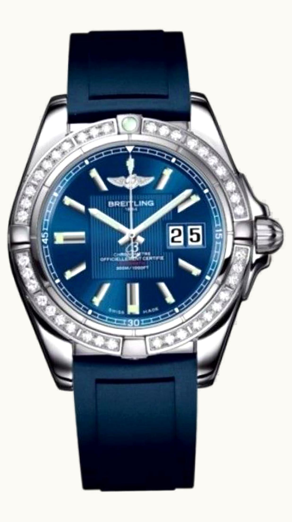Breitling Galactic 41 Stainless Steel / Horizon Blue / Calf
