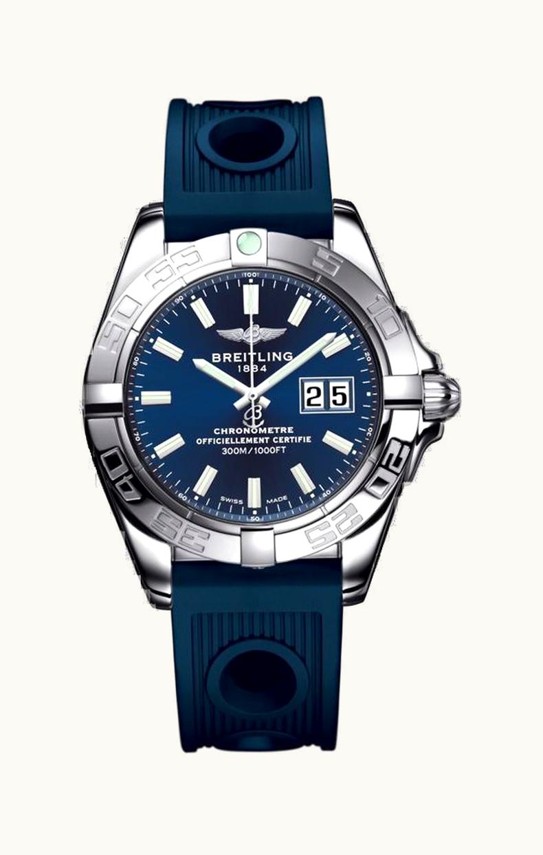 Breitling Galactic 41 Stainless Steel / Horizon Blue / Rubber