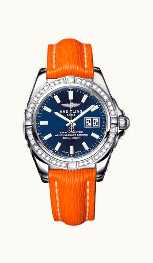 Breitling Galactic 41 Stainless Steel / Diamond / Horizon Blue / Sahara