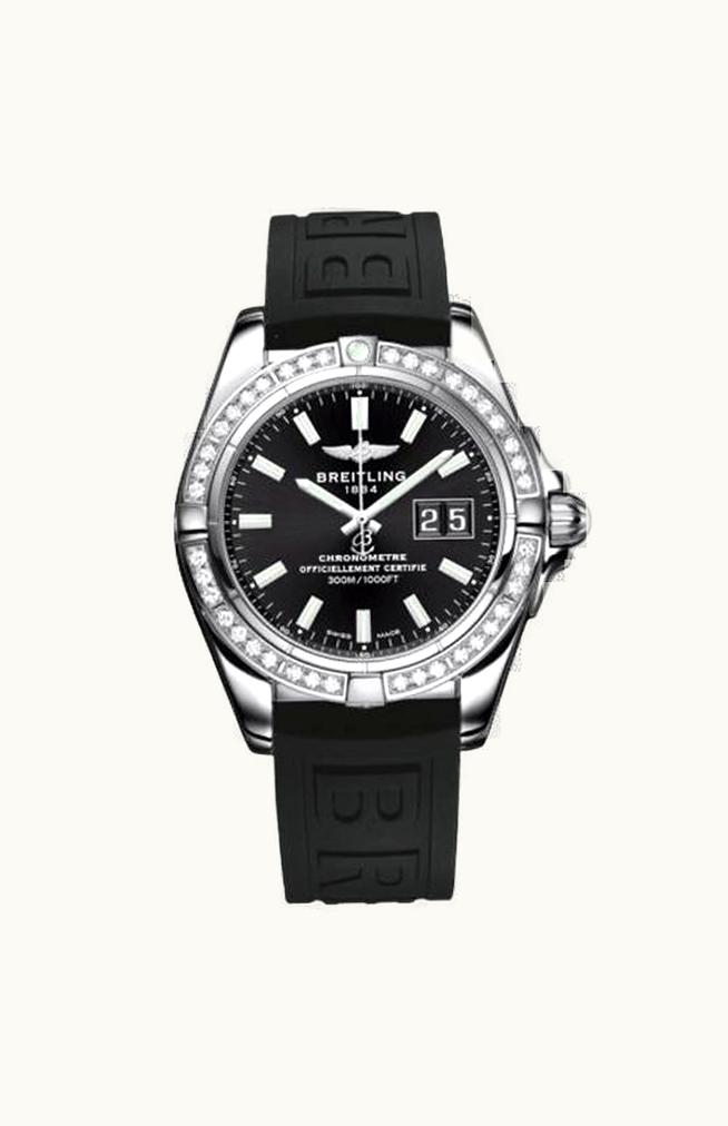 Breitling Galactic 41 Stainless Steel / Diamond / Onyx Black / Rubber