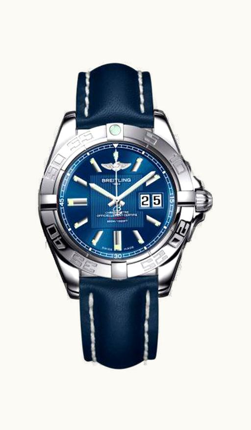 Breitling Galactic 41 Stainless Steel / Diamond / Metallica Blue / Calf