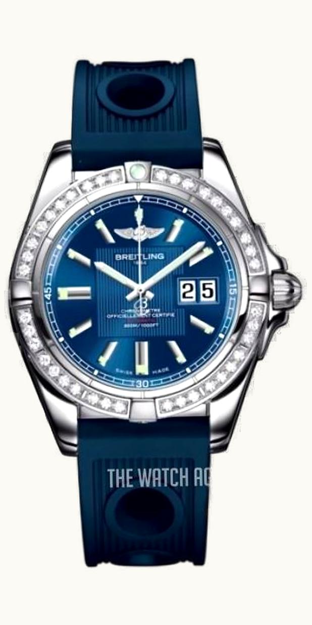 Breitling Galactic 41 Stainless Steel / Diamond / Metallica Blue / Rubber