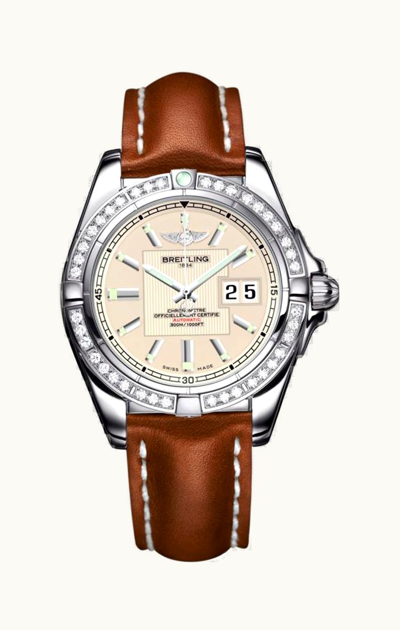 Breitling Galactic 41 Stainless Steel / Diamond / Sierra Silver / Calf