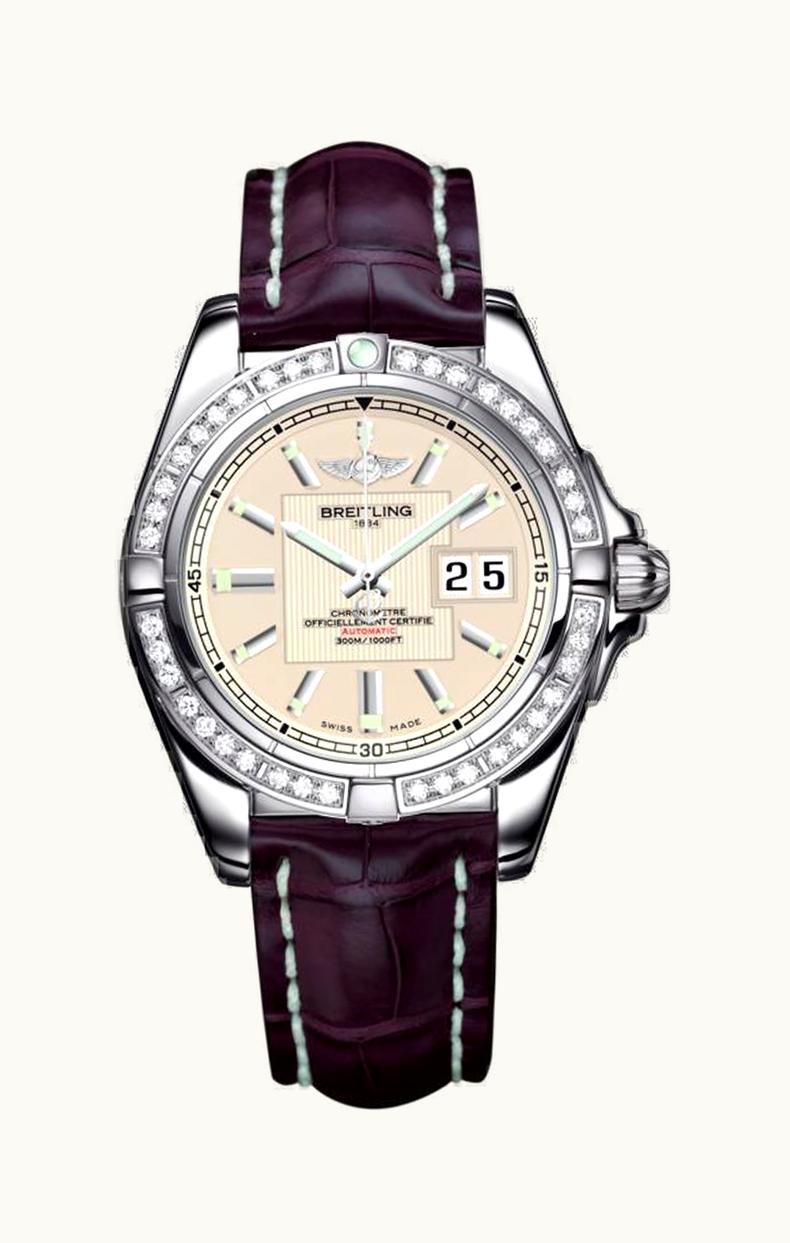 Breitling Galactic 41 Stainless Steel / Diamond / Sierra Silver / Croco