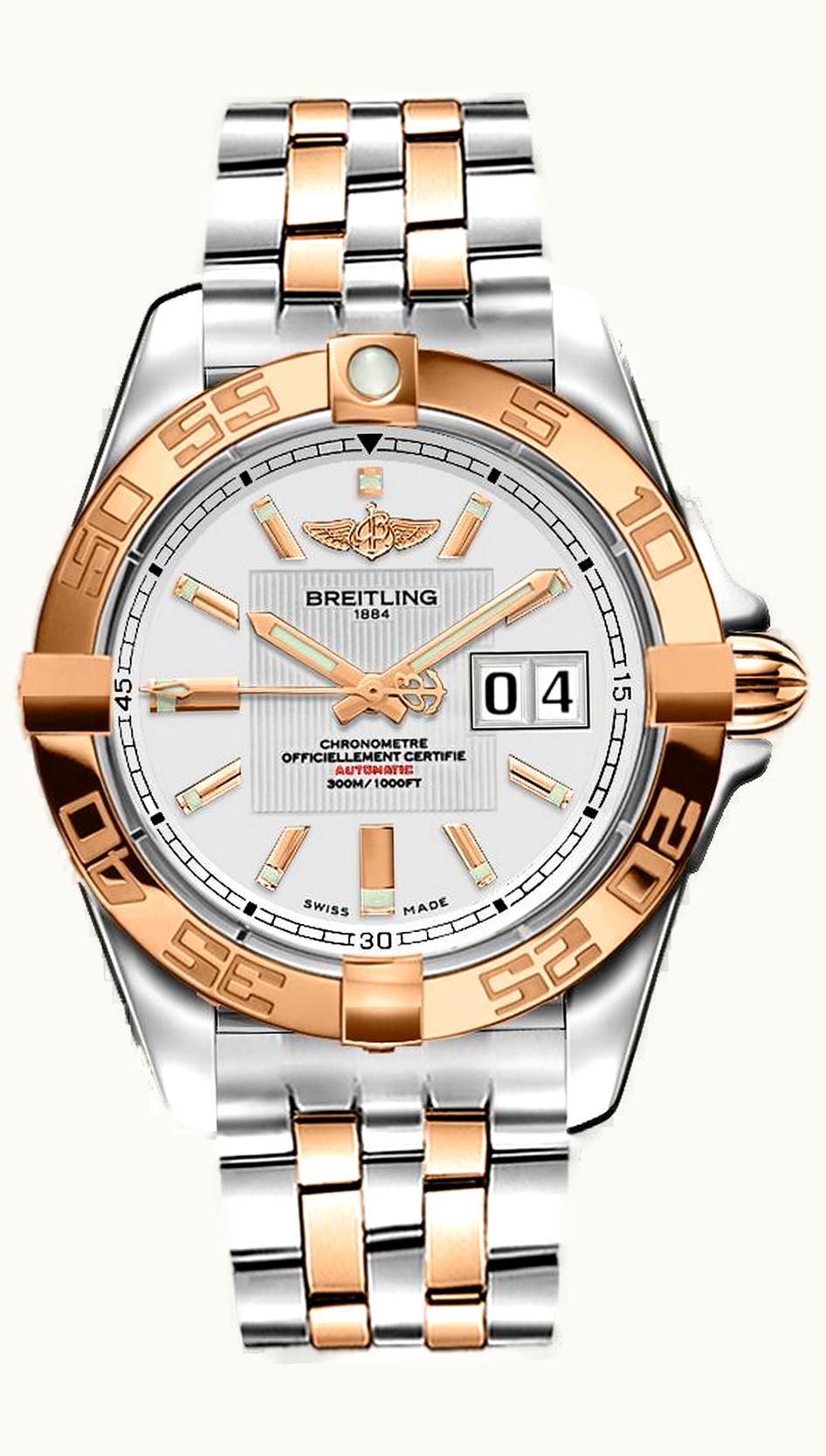 Breitling Galactic 41 Stainless Steel / Rose Gold / Sierra Silver / Calf
