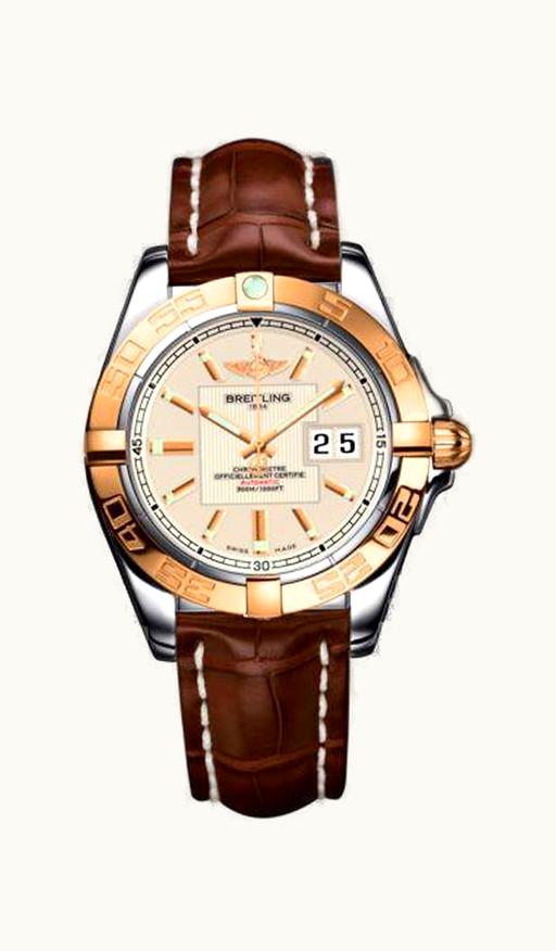 Breitling Galactic 41 Stainless Steel / Rose Gold / Sierra Silver / Croco