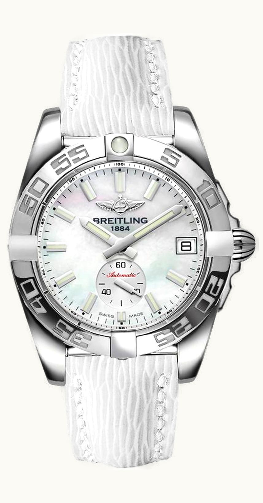 Breitling Galactic 36 Automatic Stainless Steel / Pearl / Calf