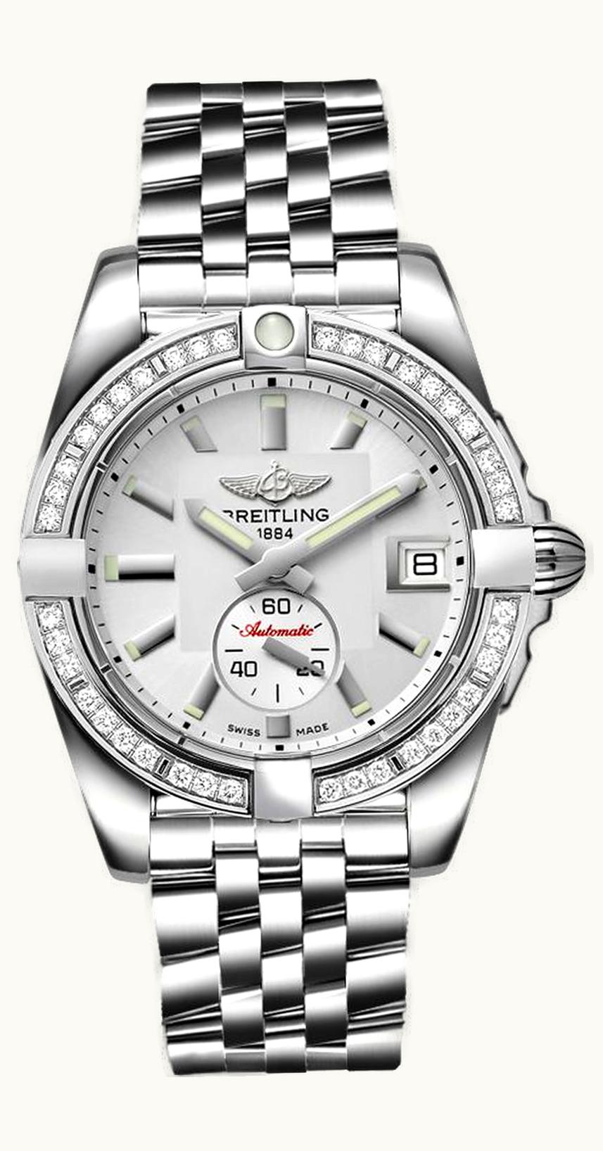 Breitling Galactic 36 Automatic Stainless Steel / Diamond / Pearl / Calf