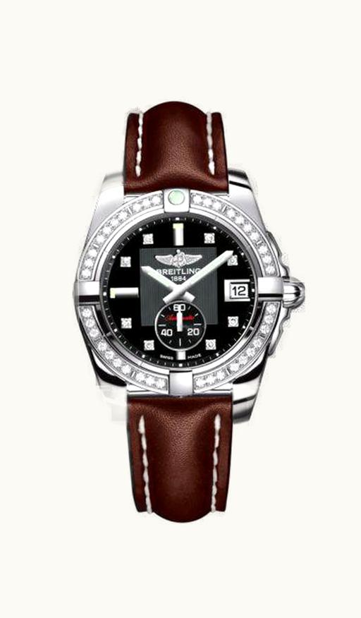 Breitling Galactic 36 Automatic Stainless Steel / Diamond / Volcano Black Diamond / Calf