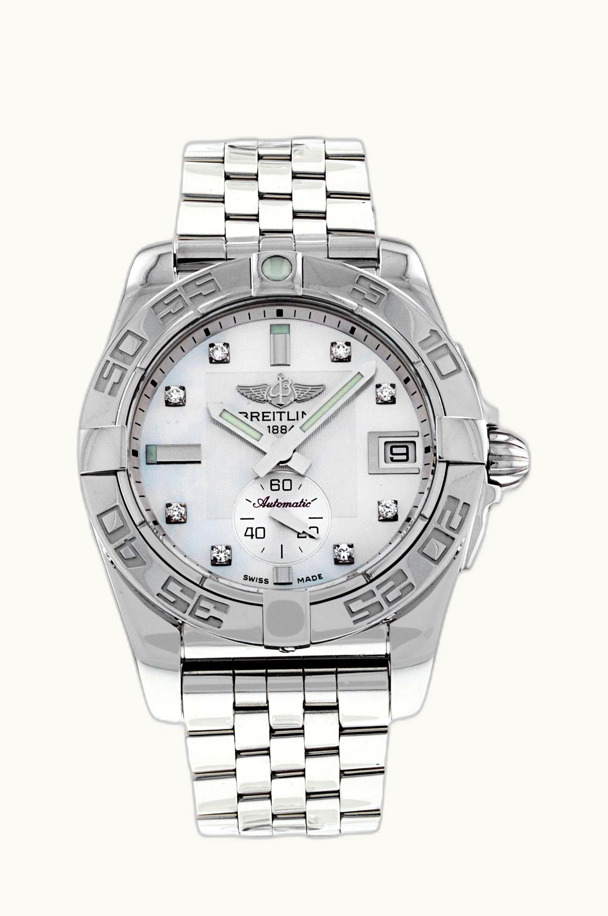 Breitling Galactic 36 Automatic Stainless Steel / Rose Gold / Diamond / Volcano Black / Bracelet