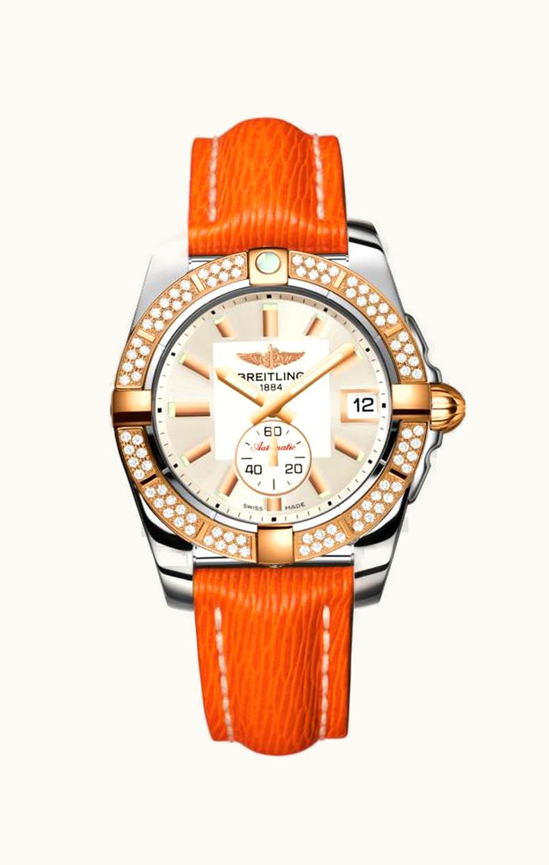 Breitling Galactic 36 Automatic Stainless Steel / Rose Gold / Diamond / Stratus Silver / Sahara