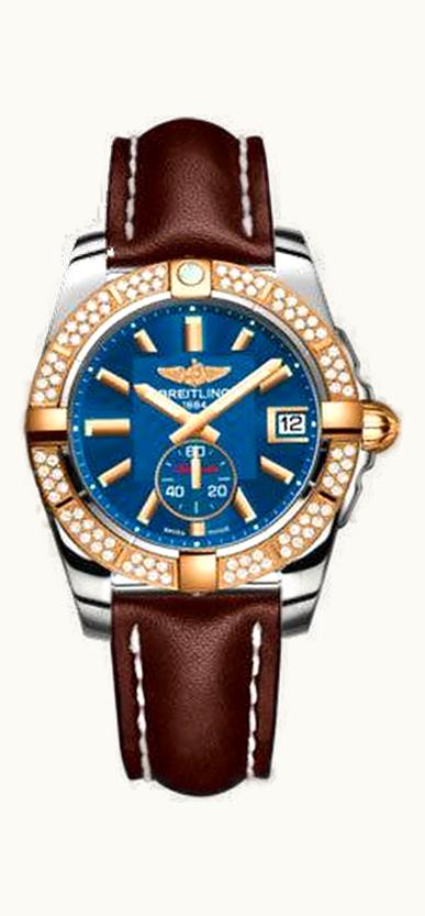 Breitling Galactic 36 Automatic Stainless Steel / Rose Gold / Diamond / Gun Blue / Sahara