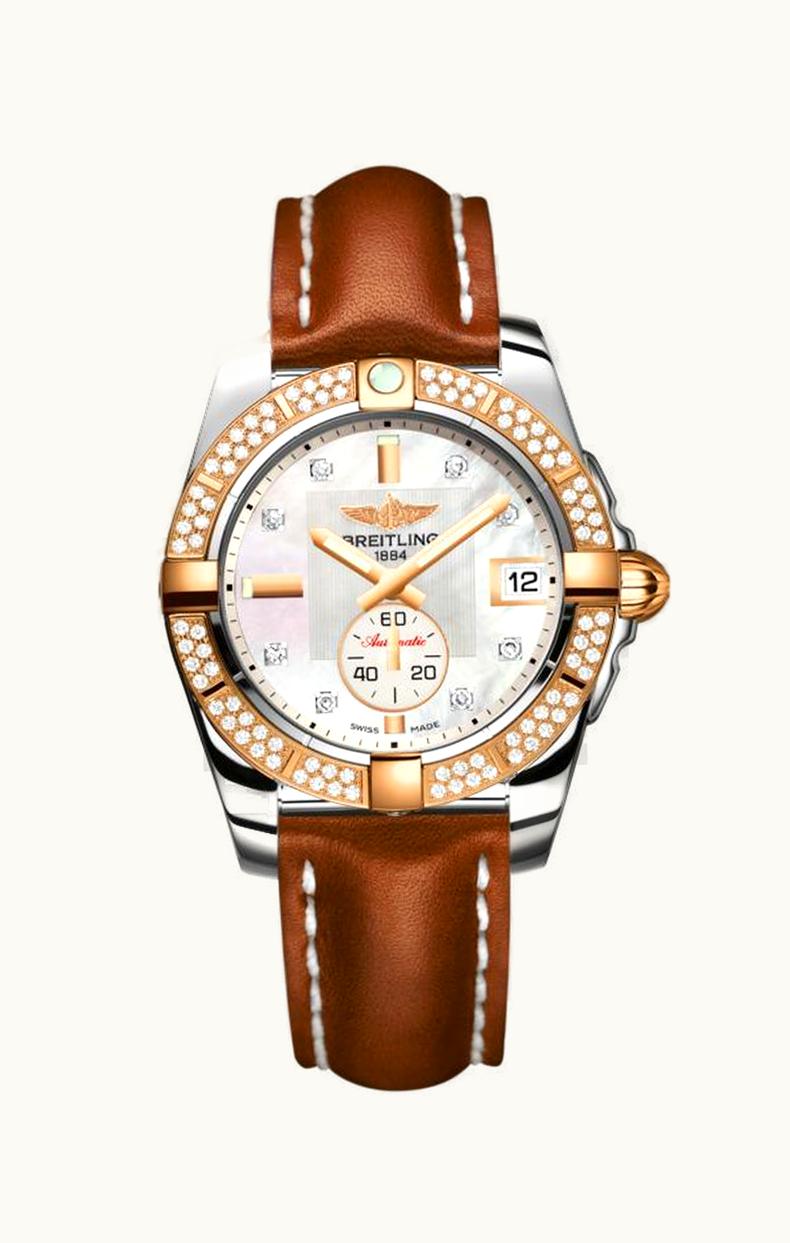 Breitling Galactic 36 Automatic Stainless Steel / Rose Gold / Diamond / Pearl Diamond / Calf