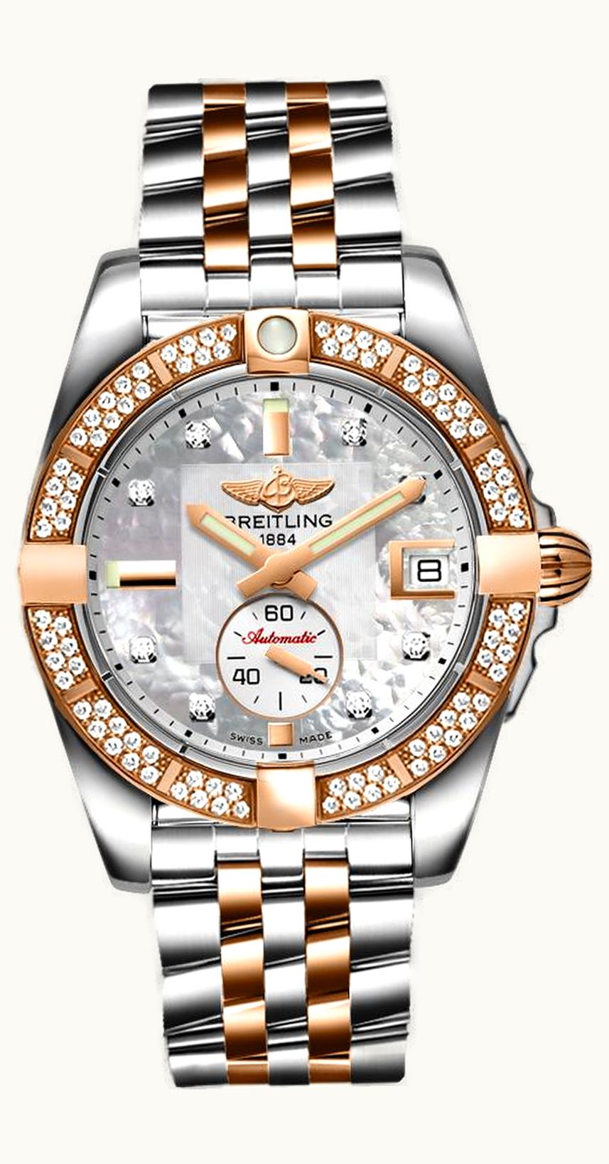 Breitling Galactic 36 Automatic Stainless Steel / Rose Gold / Diamond / Pearl Diamond / Sahara