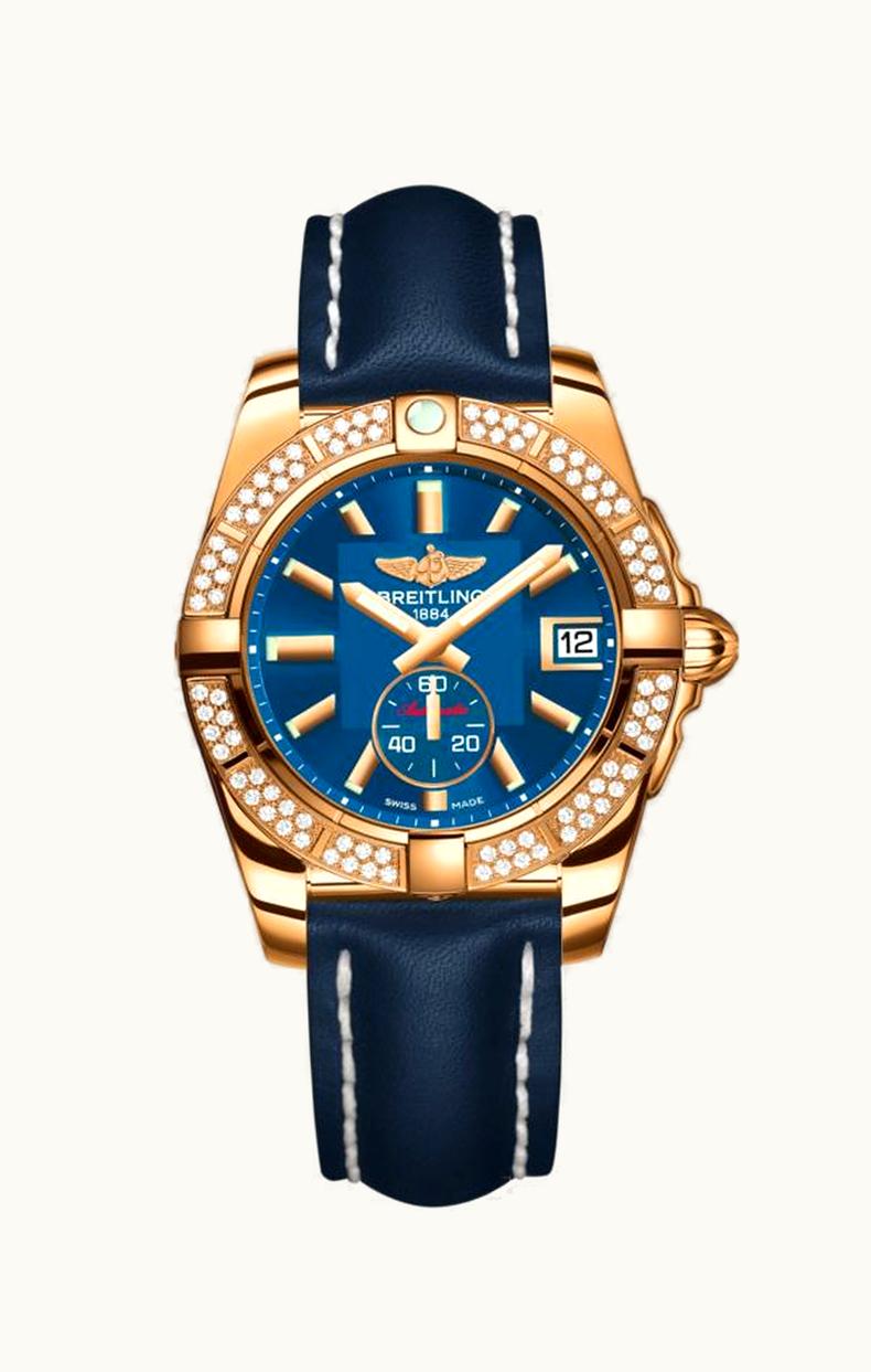 Breitling Galactic 36 Automatic Rose Gold / Diamond / Gun Blue / Calf