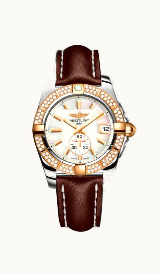 Breitling Galactic 36 Automatic Rose Gold / Diamond / Pearl / Calf