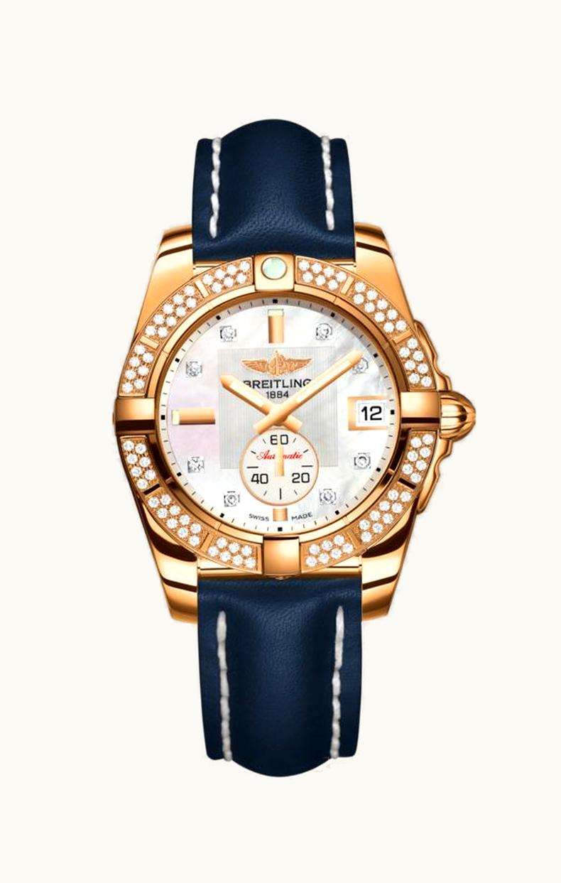Breitling Galactic 36 Automatic Rose Gold / Diamond / Pearl Diamond / Calf