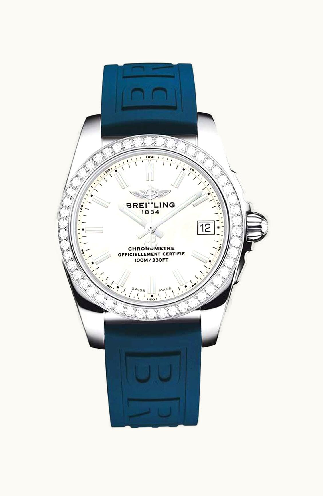 Breitling Galactic 36 Stainless Steel / Diamond / Pearl / Rubber