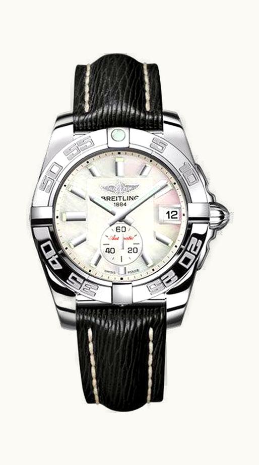 Breitling Galactic 36 Automatic Stainless Steel / Pearl / Calf