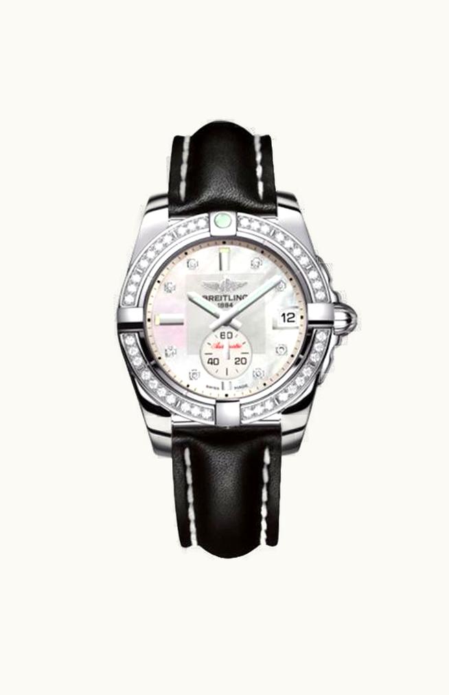 Breitling Galactic 36 Automatic Stainless Steel / Diamond / Pearl Diamond / Calf