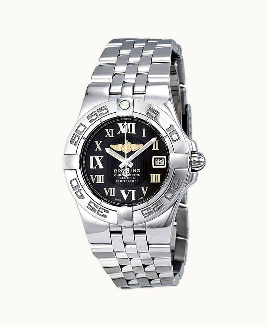 Breitling Galactic 30 Black / Roman / Blue Teju