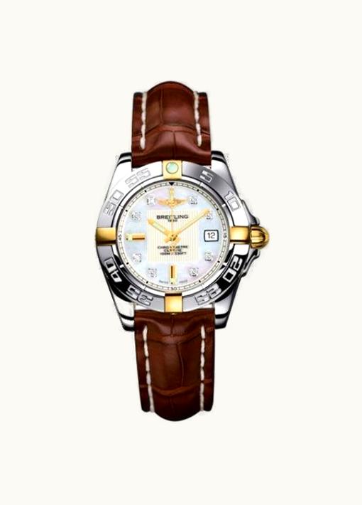 Breitling Galactic 32 Two Tone Silver / Alligator