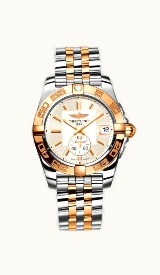 Breitling Galactic 36 Automatic Stainless Steel / Rose Gold / Stratus Silver / Bracelet