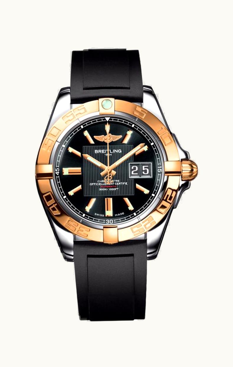 Breitling Galactic 41 Stainless Steel / Rose Gold / Trophy Black / Rubber