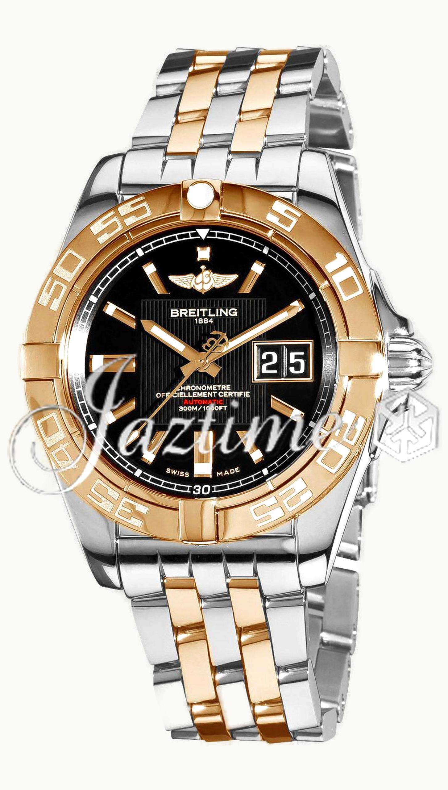 Breitling Galactic 41 Stainless Steel / Rose Gold / Trophy Black / Bracelet