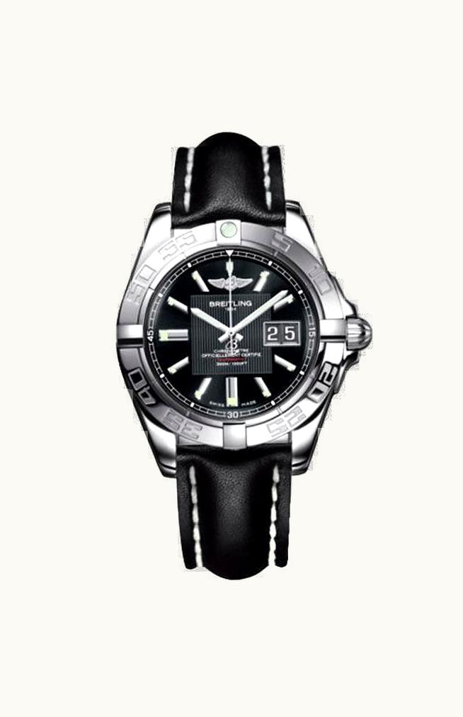 Breitling Galactic 41 Stainless Steel / Rose Gold / Trophy Black / Calf