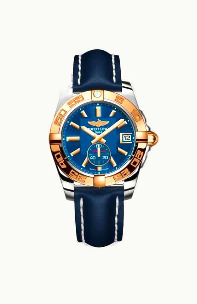 Breitling Galactic 36 Automatic Rose Gold / Gun Blue / Calf