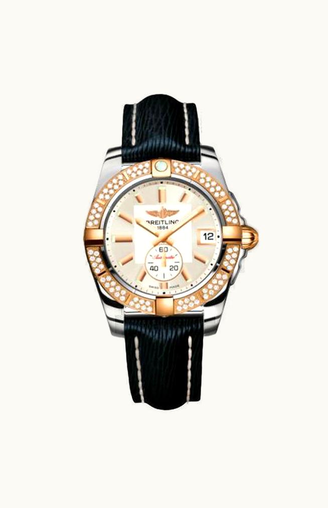 Breitling Galactic 36 Automatic Rose Gold / Stratus Silver / Calf