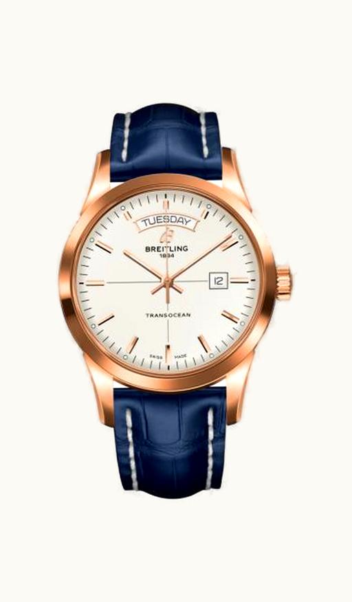 Breitling Montbrillant 01 Red Gold / Diamondworks / Aurora Blue / Croco