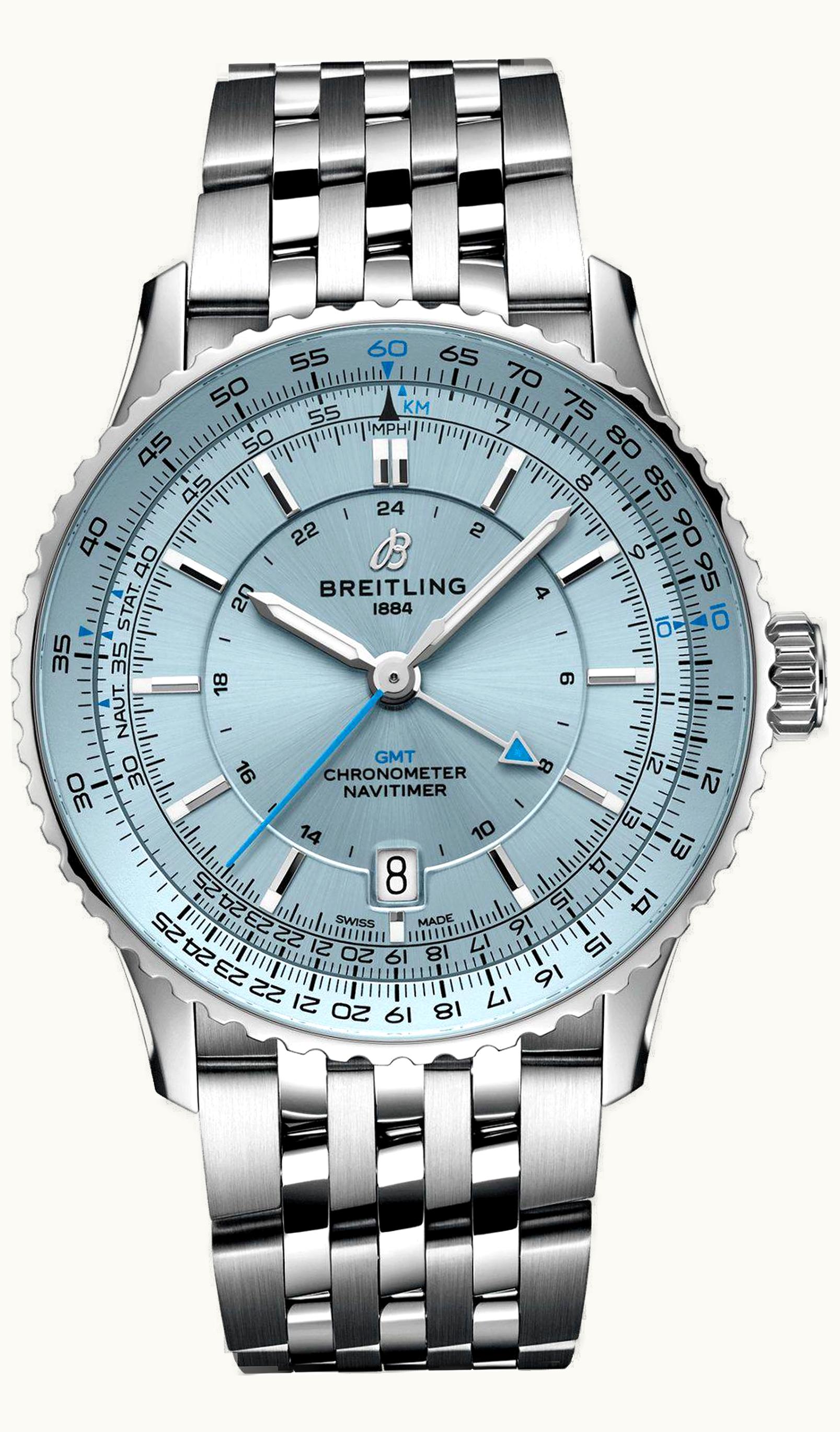 Breitling Navitimer B01 Chronograph 41 Stainless Steel / Blue MOP Japan / Bracelet