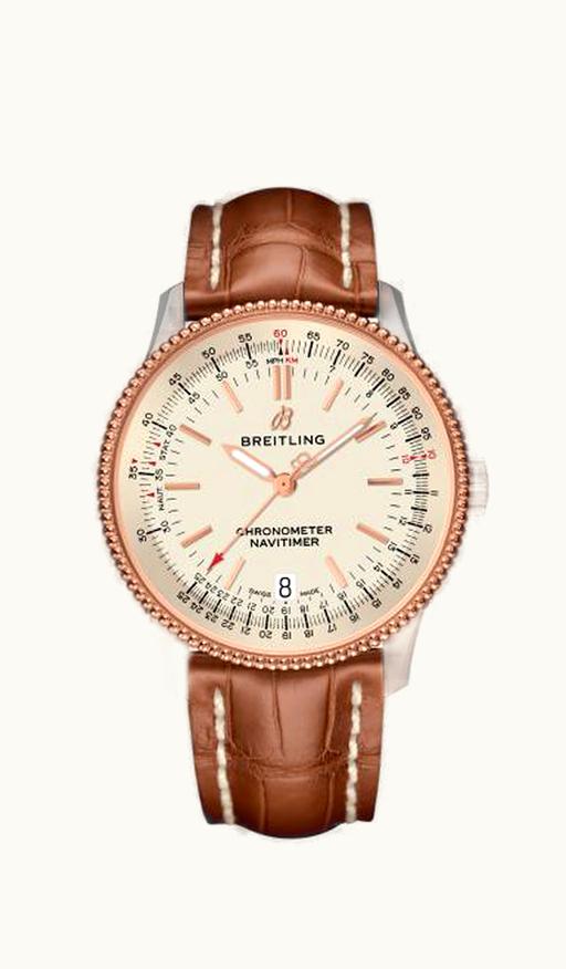 Breitling Navitimer 1 38 Automatic Stainless Steel / Red Gold / Silver / Croco / Pin