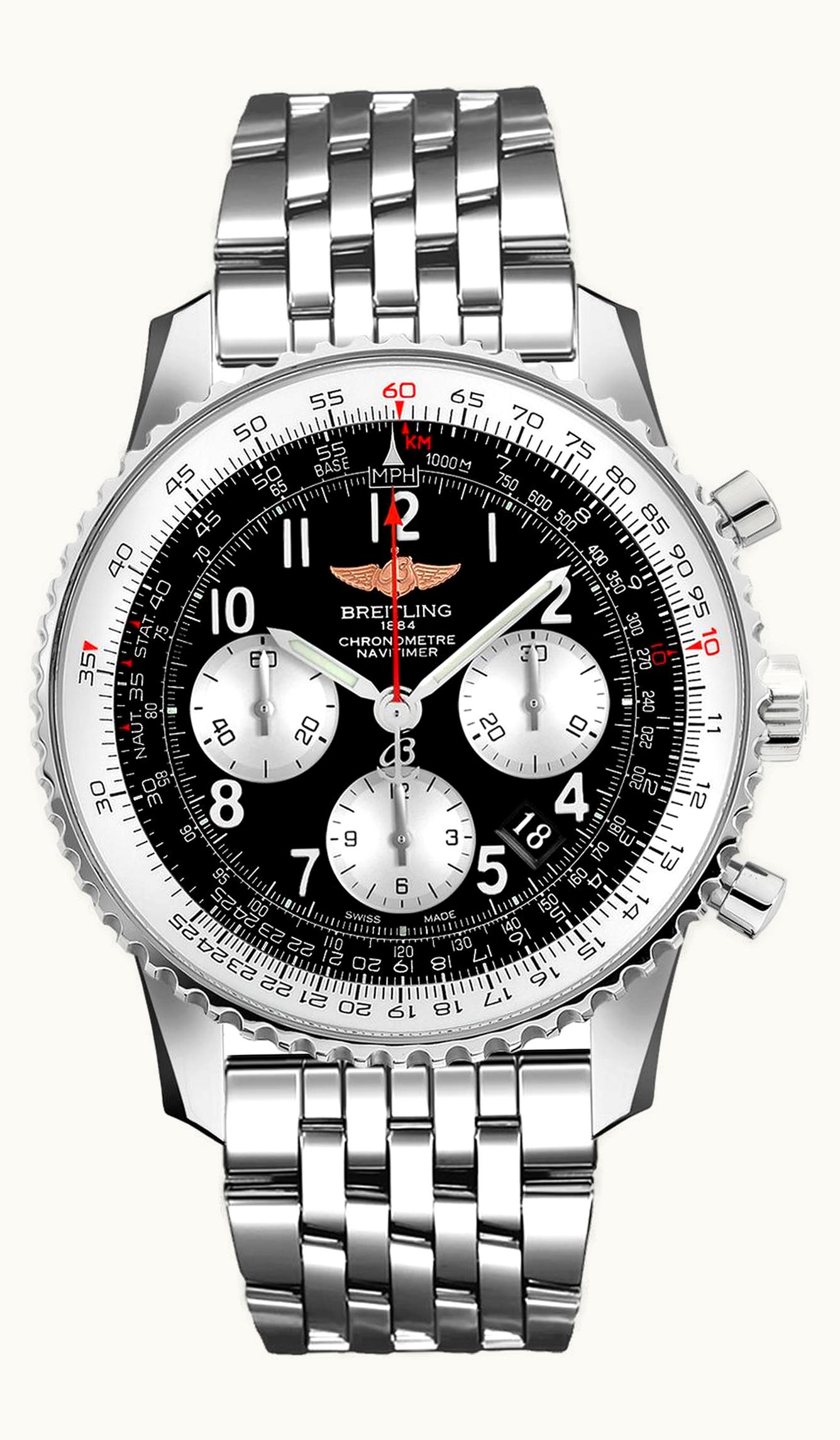 Breitling Navitimer 01 43 Stainless Steel / Black Arabic / Bracelet