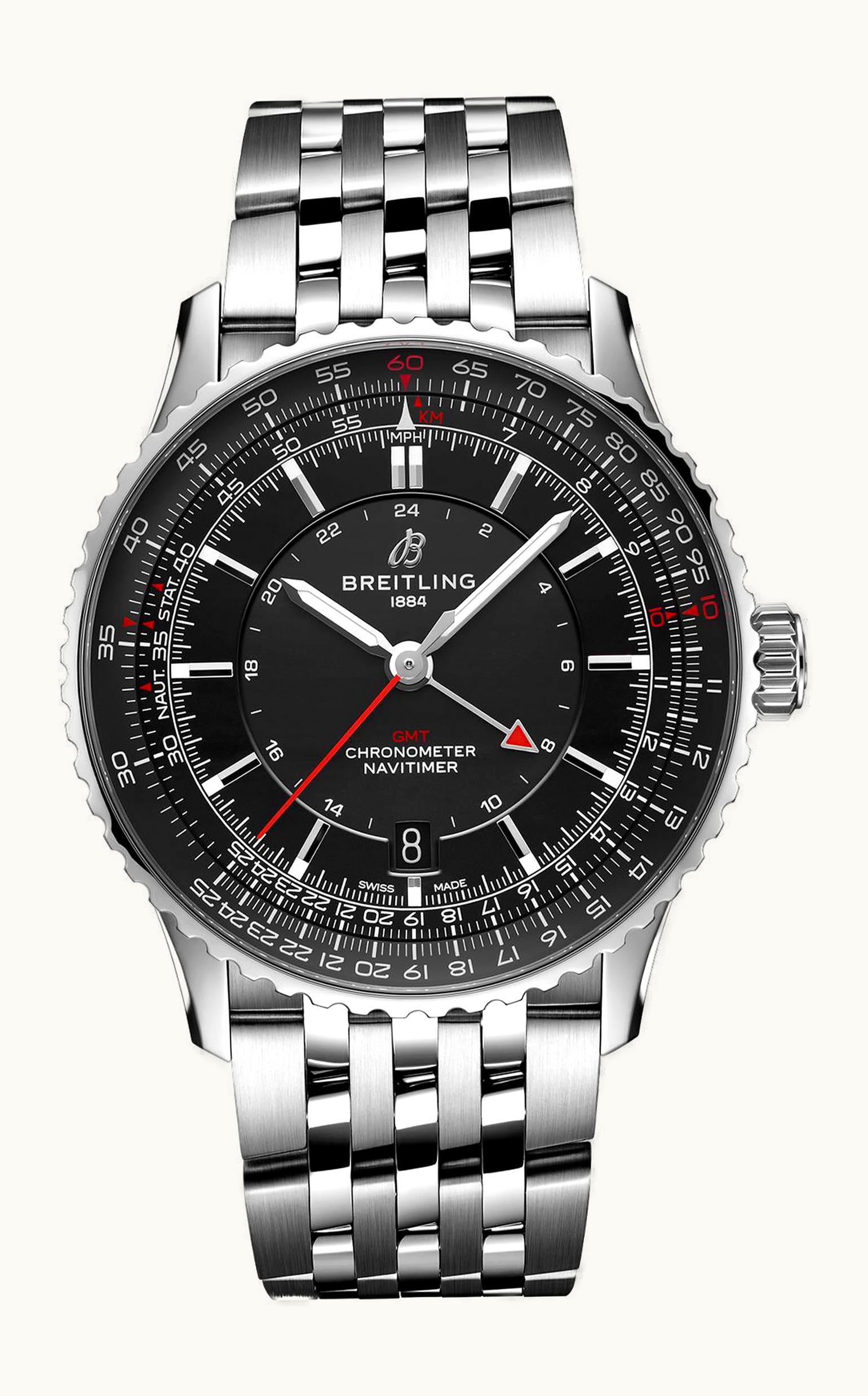 Breitling Navitimer GMT 41 Automatic Stainless Steel / Black / Bracelet