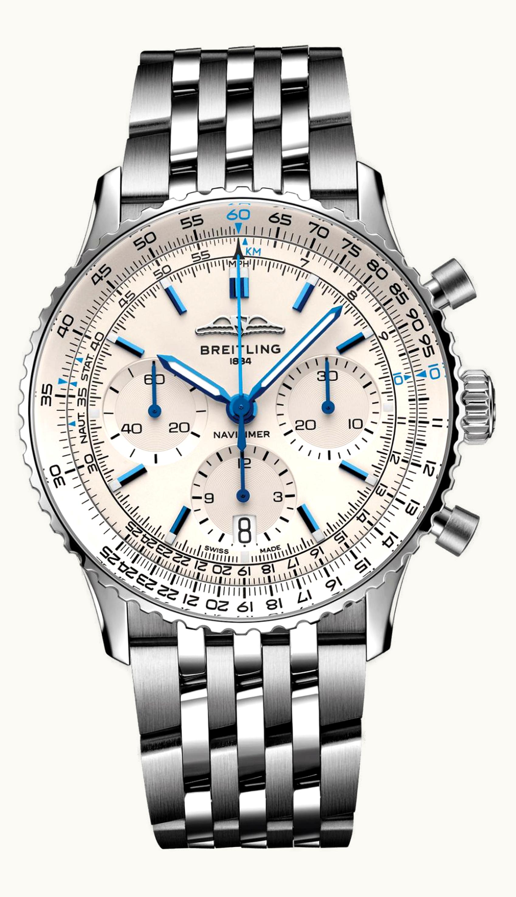 Breitling Navitimer B01 Chronograph 41 Stainless Steel / White - Boutique / Bracelet