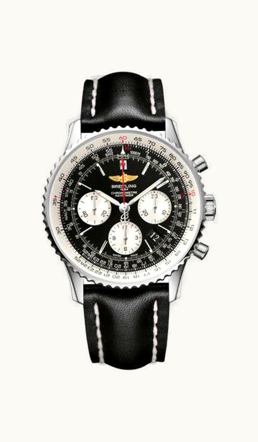 Breitling Navitimer 01 43 Stainless Steel / Black / Calf / Pin / AOPA